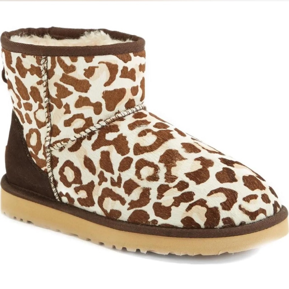 Leopard Print Shearling Boot